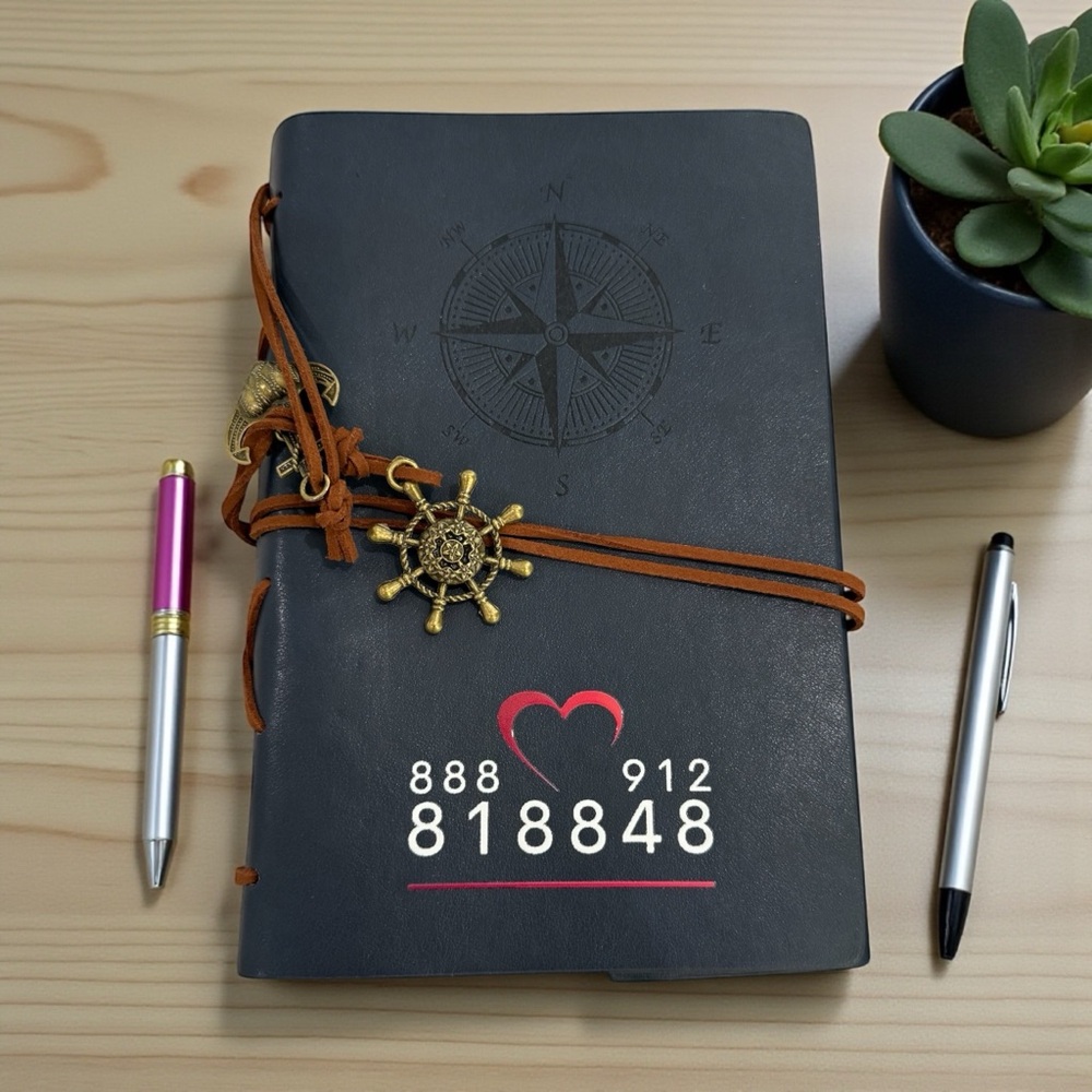 NWT MAP LEATHER Cover notebook